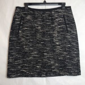 Talbots tweed textured lined skirt 10